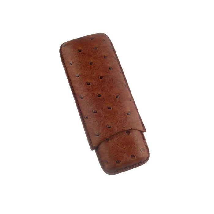 Zigarren-Etui Schafsleder mit Straussenprägung 2 DC